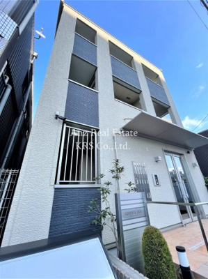 【外観】 | グランディールＦＵＪＩ | 綺麗な外観のアパートです♪植栽が素敵ですね♪