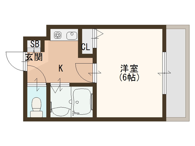 【間取り】 | メゾンド花園北パートⅢ
