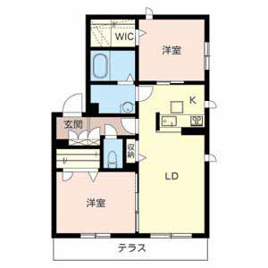 【間取り】 | アンシャンテ　Ｔａｔｓｕｍｉ