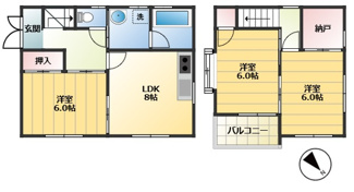 【間取り】 | ルミエール坂里 | 3SDK