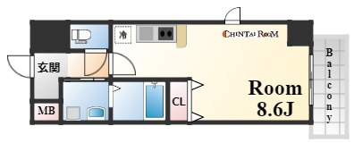 オンリーワン灘南通の間取り