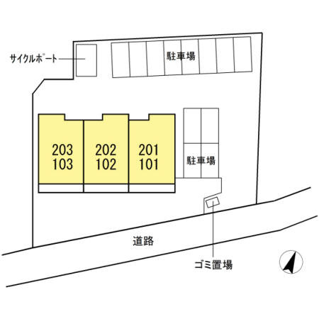 熊本市東区神園２丁目のアパートのその他共用部分