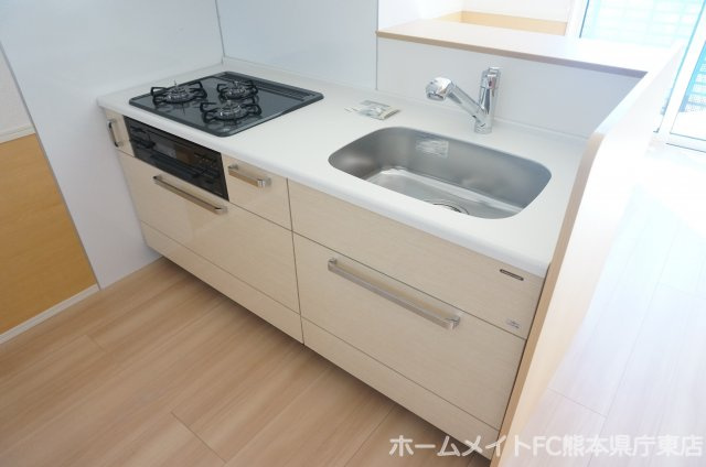 熊本市東区神園２丁目のアパートのキッチン