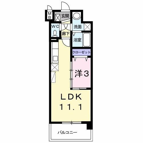 【間取り】 | ラ　メゾン　ド　ナチュ－ル