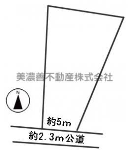 ５７６０１　岐阜市芥見中野畑土地の区画図