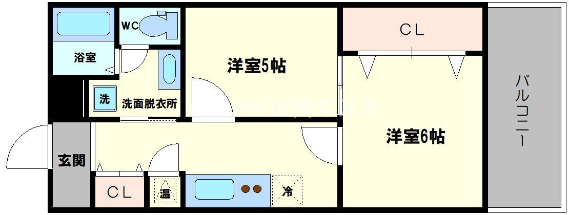 シャトー弁天参番館の間取り