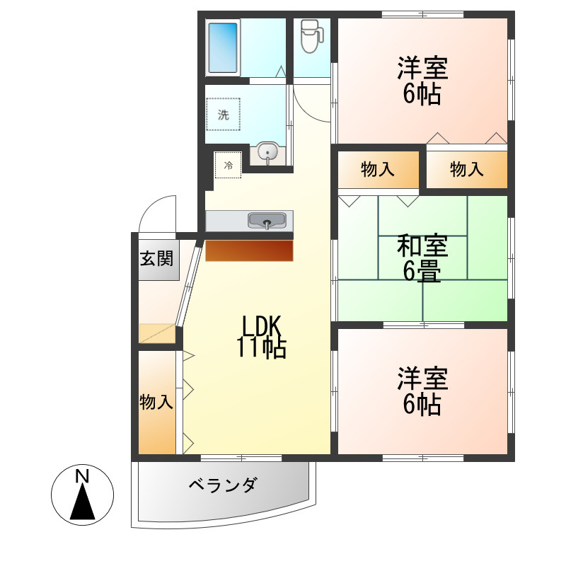 シリシャス久保田の間取り