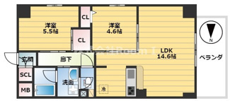 【間取り】 | グランルージュ谷町六丁目