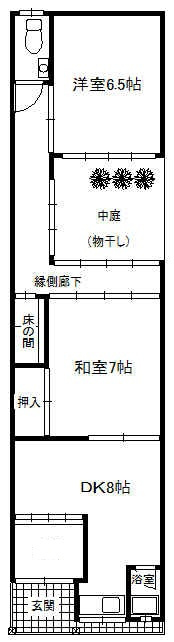 天美東　平屋住宅の間取り