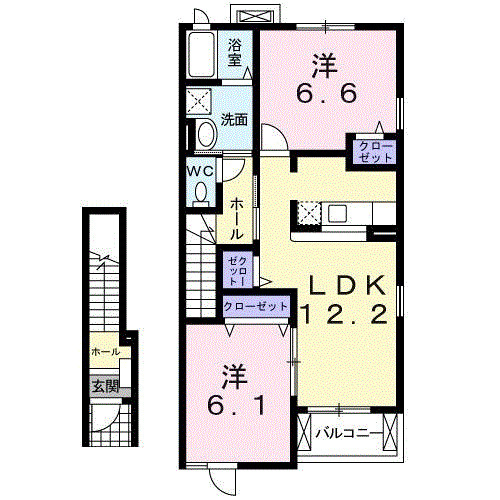 白山ヒルズⅡ壱番館の間取り