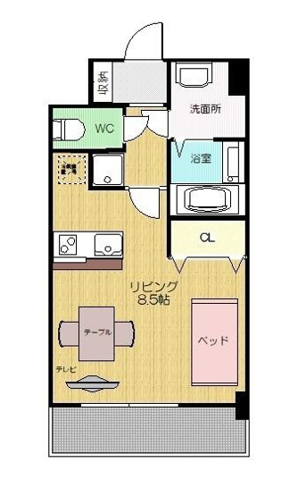 【間取り】 | ＢＢ　ＣＯＵＲＴ　ＭＥＩＮＯＨＡＭＡ