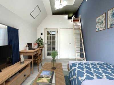 【居間・リビング】 | ユーズ・アークⅠ・Ⅱ | （CG作成）家具配置イメージ※家具家電はつきません