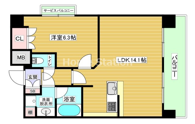 【間取り】 | アルグラッド鷺洲