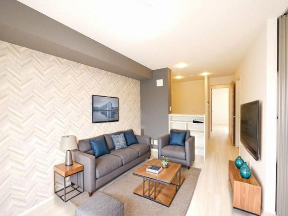 レジデンス天理　五番街の居間・リビング|CGで家具等を配置したもので家具等は含まれません