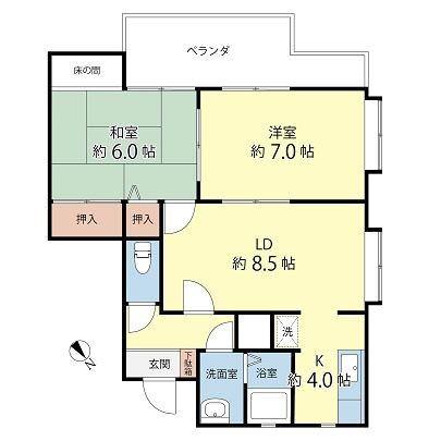 ファンドールメゾン中央の間取り