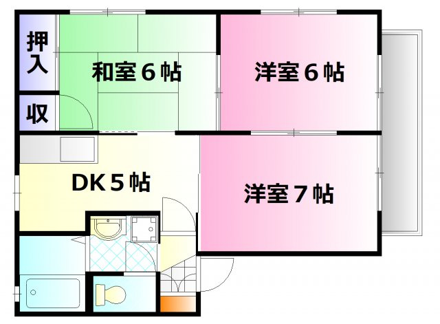 【間取り】 | コーポ中島Ａ棟