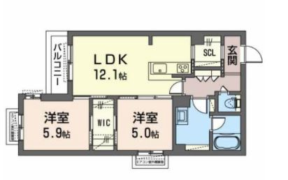 【間取り】 | シャーメゾン八戸ノ里