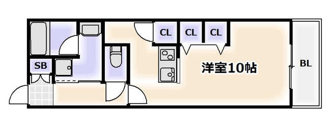 【間取り】 | CITY SPIRE難波WEST