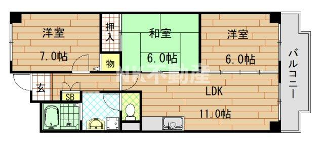 【間取り】 | ハイム・カランツ（徳庵賃貸）