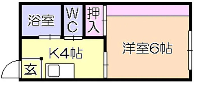 リトルハイツの間取り|１Kの間取りです