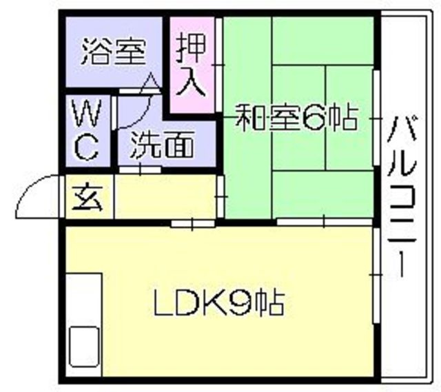 シティコーポ青峰の間取り|１LDKの間取りです