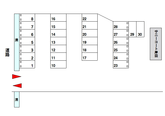 サニーコート岸田駐車場の区画図