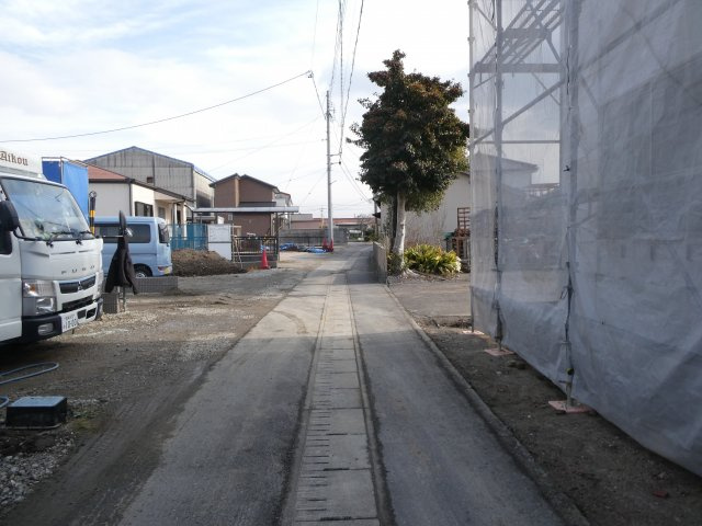 碧南市松江町2丁目新築分譲住宅　3号棟の前面道路含む現地写真|碧南市松江町2丁目新築分譲住宅前面道路写真です。南側公道約2ｍ