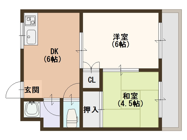 【間取り】 | オリーブコート