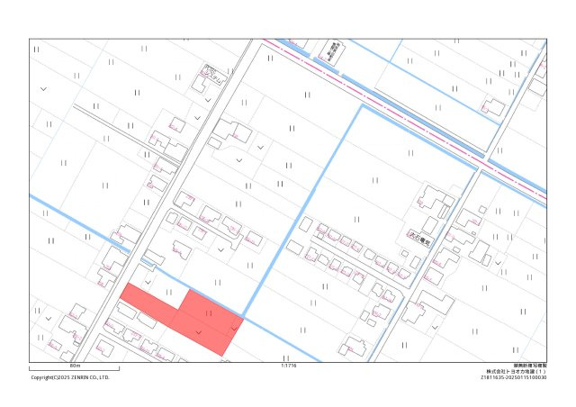 郡築一番町事業用地の地図