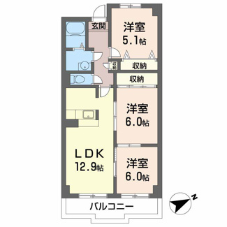 【間取り】 | プルミエールＩ.Ｋ