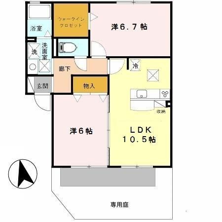 【間取り】 | サンヴィレッジ田尻　Ａ棟
