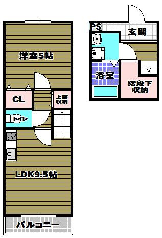 スリーハーブズ狭山2番館の間取り|反転タイプ有
