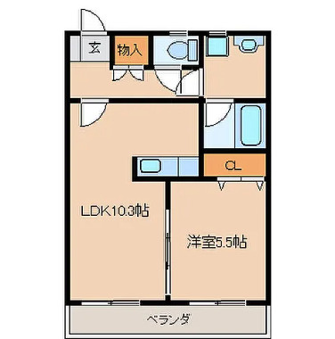 エステートＫの間取り