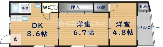 【間取り】 | 稲田シャトークワジマ