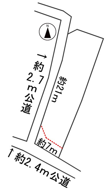 ５７３１４　岐阜市茶屋新田土地の区画図