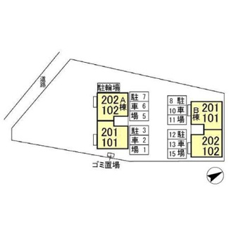 【区画図】 | ベルデュールすず樹Ｂ