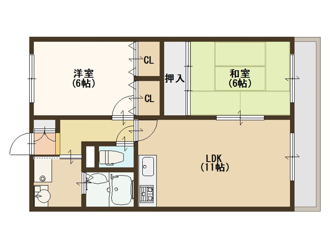 【間取り】 | リアライズ花園町