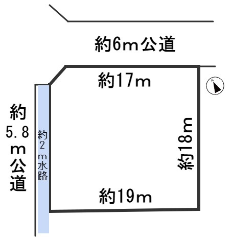 ５８１９８　岐阜市北島土地の区画図