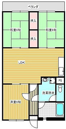 光風ハイツの間取り|3LDKの間取りです