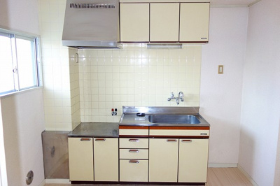 【キッチン】 | オリーブハウス船橋 | 2口ガスコンロ設置可のキッチン