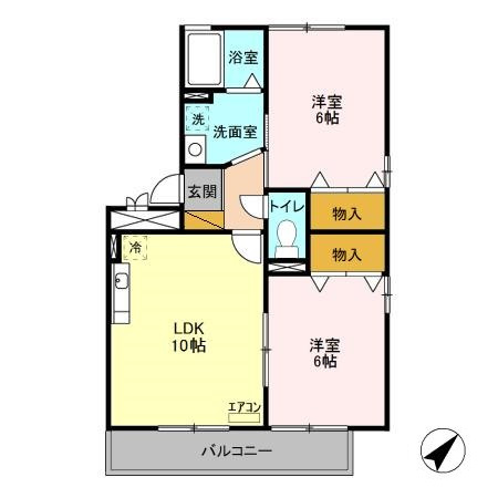 【間取り】 | IS・若葉 B