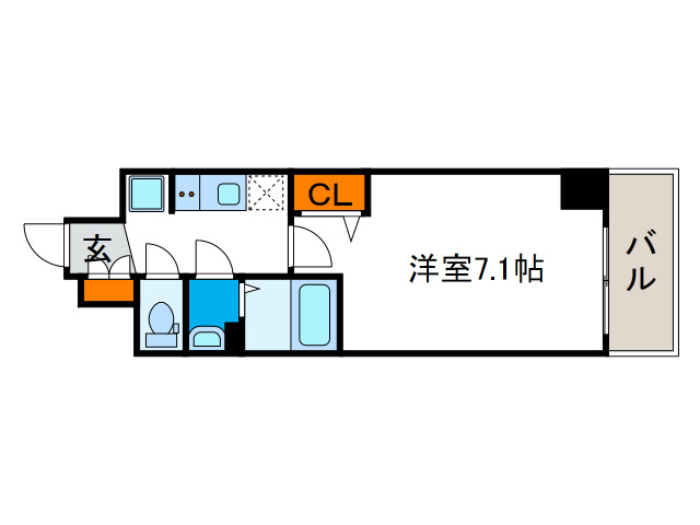 プレサンスOSAKA DOMECITY クロスティの間取り