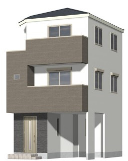 新築戸建　（川崎区小田1丁目）の外観パース|外観パースです