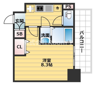 【間取り】 | プレサンス大手前ピリオド