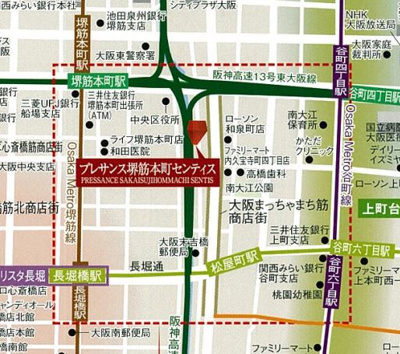【地図】 | プレサンス堺筋本町センティス