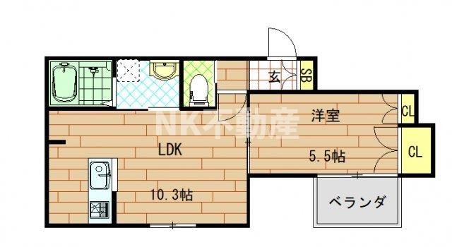 【間取り】 | FERIO(フェリオ）（河内永和賃貸） | 間取りです