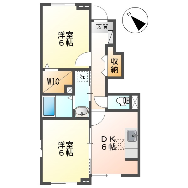 ヴィラージュ弐番館の間取り