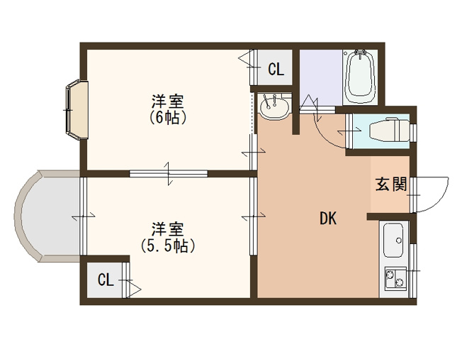 【間取り】 | 福田ビル玉出コーポ