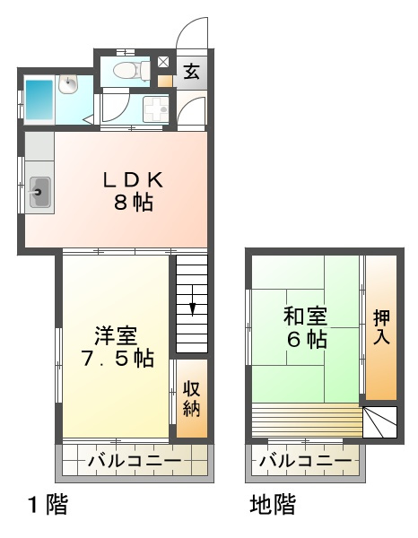 リードサザン霞ヶ丘の間取り