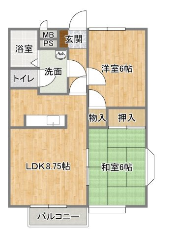 グリーンズホリデイBの間取り